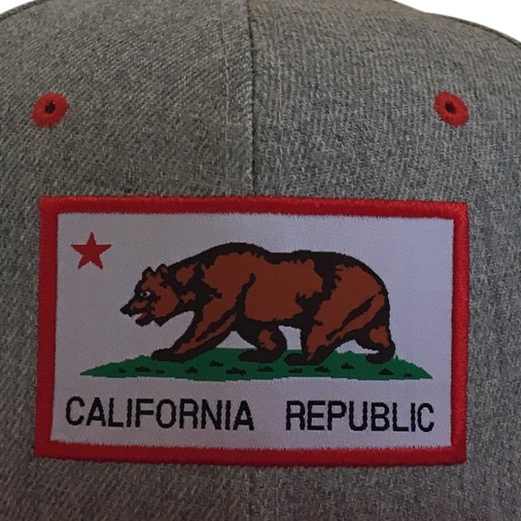 New California Republic Snapback Hat Red/Gray - Picture 4 of 6